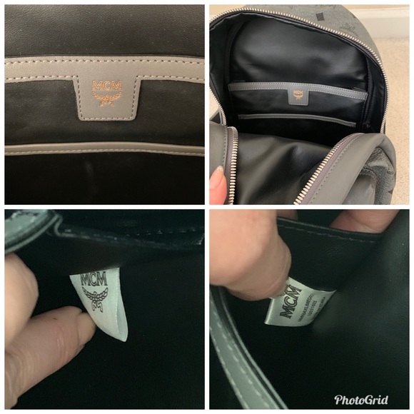 MCM Backpack “Small Stark” Coated Canvas in Grey - Picture 4 of 6